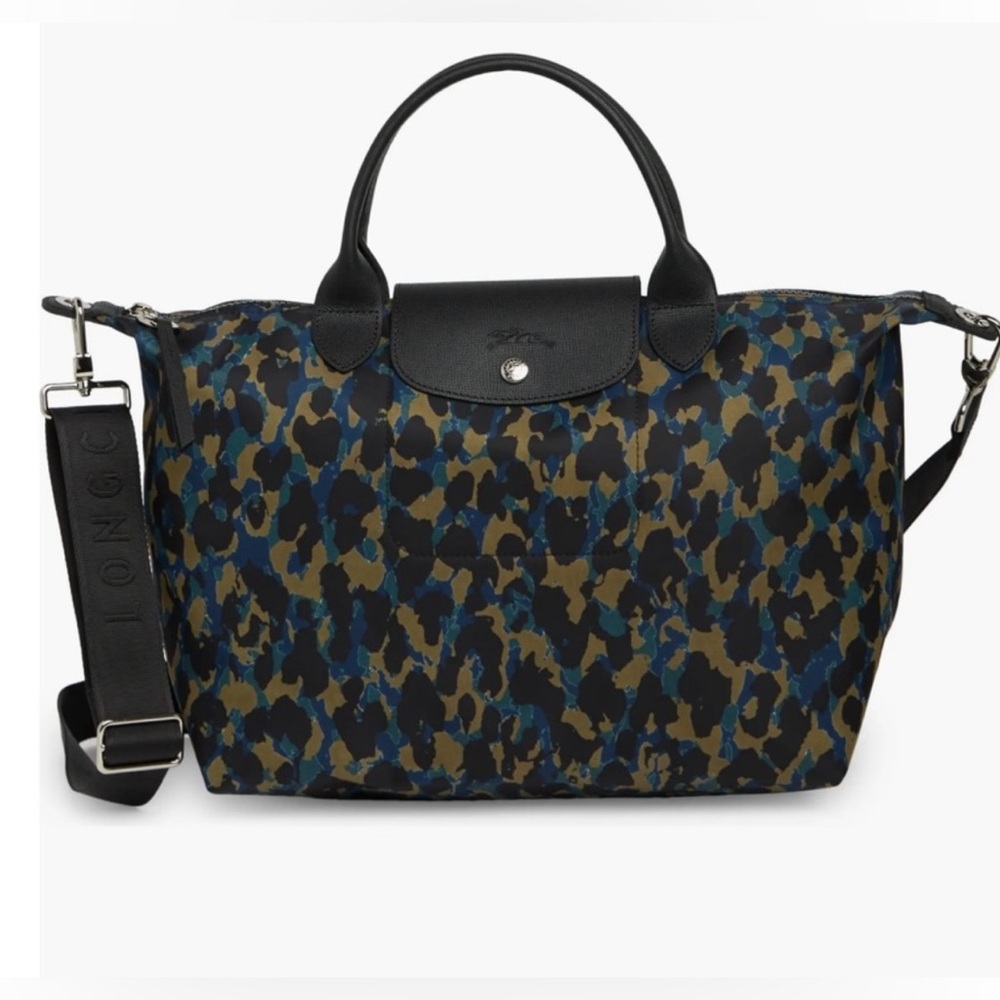 Longchamp Blue and Black Shoulder Bag